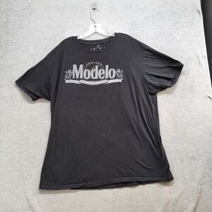 Modelo Men Shirt 2X Black Logo Cerveza Beer Short Sleeve Tee